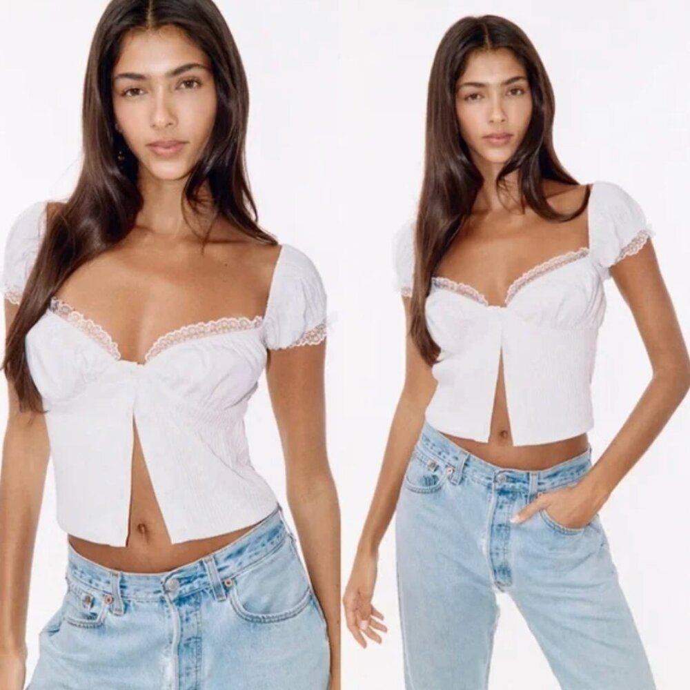 With Jean Remi Top - White XL